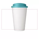 Cana de voiaj, 350 ml, 15,5xø9,5 cm, Brite-Americano, 20SEP0865, Polipropilena, Alb, Albastru