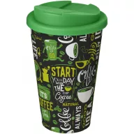   Cana de voiaj, 350 ml, 15,5xø9,5 cm, Brite-Americano, 20SEP0868, Polipropilena, Alb, Verde