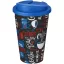 Cana de voiaj, 350 ml, 15,5xø9,5 cm, Brite-Americano, 20SEP0871, Polipropilena, Alb, Albastru