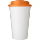 Cana de voiaj, 350 ml, 15,5xø9,5 cm, Brite-Americano, 20SEP0872, Polipropilena, Alb, Portocaliu