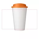Cana de voiaj, 350 ml, 15,5xø9,5 cm, Brite-Americano, 20SEP0872, Polipropilena, Alb, Portocaliu