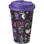 Cana de voiaj, 350 ml, 15,5xø9,5 cm, Brite-Americano, 20SEP0873, Polipropilena, Alb, Violet