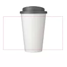 Cana de voiaj, 350 ml, 15,5xø9,5 cm, Brite-Americano, 20SEP0869, Polipropilena, Alb, Gri