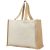 Varai 340 g/m² canvas and jute shopping tote bag, Cotton canvas and jute, Natural