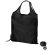 Scrunchy shopping tote bag, 190T polyester, solid black