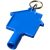 Maximilian house-shaped meterbox key with keychain, ABS Plastic, Blue