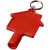 Maximilian house-shaped meterbox key with keychain, ABS Plastic, Red