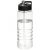 H2O Treble 750 ml spout lid sport bottle, PET Plastic, PP Plastic, Transparent, solid black