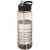 H2O Treble 750 ml spout lid sport bottle, PET Plastic, PP Plastic, Charcoal, solid black