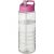 Sticla de apa, sport, 750 ml, 23.1xØ 9 cm, H2O, 20IUN0657, Transparent, Roz, PET, Polipropilena