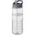 Sticla de apa, sport, 750 ml, 23.1xØ 9 cm, H2O, 20IUN0660, Transparent, Gri, PET, Polipropilena