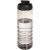 H2O Treble 750 ml flip lid sport bottle, PET Plastic, PP Plastic, Charcoal, solid black