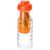 H2O Treble 750 ml flip lid bottle & infuser, PET Plastic, PP Plastic, Transparent,Orange  