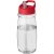 Sticla de apa, sport, 600 ml, 20.5xØ 7.35 cm, H2O, 20IUN0596, Transparent, Rosu, PET, Polipropilena, Plastic