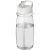 Sticla de apa, sport, 600 ml, 20.5xØ 7.35 cm, H2O, 20IUN0599, Transparent, Alb, PET, Polipropilena, Plastic