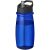 Sticla de apa, sport, 600 ml, 20.5xØ 7.35 cm, H2O, 20IUN0590, Albastru, Negru, PET, Polipropilena, Plastic