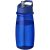 Bidon sport pentru apa, 21MAR1753, 600 ml, 20.5xØ 7.35 cm, H2O by AleXer, Plastic, Polipropilena, Albastru