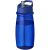 Bidon sport pentru apa, 21MAR1753, 600 ml, 20.5xØ 7.35 cm, H2O by AleXer, Plastic, Polipropilena, Albastru