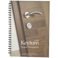   Desk-Mate® wire-o A5 notebook PP cover, Paper, polypropylene, White, solid black, 100