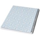 Desk-Mate® wire-o A5 notebook PP cover, Paper, polypropylene, White, solid black, 100