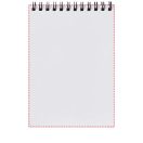 Desk-Mate® wire-o A6 notebook PP cover, Paper, polypropylene, White, solid black, 50
