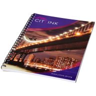   Desk-Mate® wire-o A4 notebook, Paper, White, solid black, 50