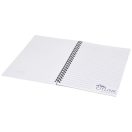 Desk-Mate® wire-o A5 notebook, Paper, White, solid black, 80