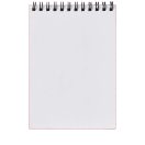 Desk-Mate® wire-o A6 notebook, Paper, White, solid black, 50