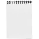 Desk-Mate® wire-o A6 notebook, Paper, White, solid black, 50