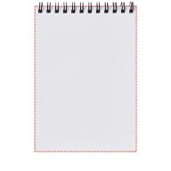   Desk-Mate® wire-o A7 notebook, Paper, White, solid black, 50
