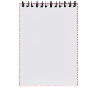   Desk-Mate® wire-o A7 notebook, Paper, White, solid black, 50