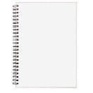 Wire-o A5 notebook hard cover, Paper, nylon, White, solid black