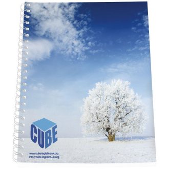   Desk-Mate® A4 notebook synthetic cover, Paper, polypropylene, White