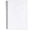 Desk-Mate® A4 notebook synthetic cover, Paper, polypropylene, White, solid black