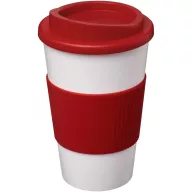   Cana de voiaj, Americano, 18SEP3106, 350 ml, 15.5x Ø9.5 cm, Polipropilena, Silicon, Rosu