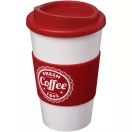 Cana de voiaj, Americano, 18SEP3106, 350 ml, 15.5x Ø9.5 cm, Polipropilena, Silicon, Rosu