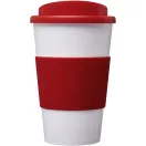 Cana de voiaj, Americano, 18SEP3106, 350 ml, 15.5x Ø9.5 cm, Polipropilena, Silicon, Rosu