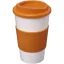 Cana de voiaj, Americano, 18SEP3107, 350 ml, 15.5x Ø9.5 cm, Polipropilena, Silicon, Portocaliu
