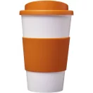 Cana de voiaj, Americano, 18SEP3107, 350 ml, 15.5x Ø9.5 cm, Polipropilena, Silicon, Portocaliu
