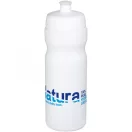 Sticla de apa sport, Baseline, 18SEP2992, 650 ml, 22.2x Ø7.2 cm, Plastic, Polipropilena, Alb