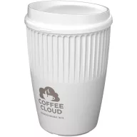   Cana de voiaj, Everestus, 2610E18469, 350 ml, 13x8.6 cm, Plastic, Polipropilena, Alb