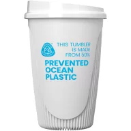   Cana de voiaj, Everestus, 2610E18455, 350 ml, 13.2x8.6 cm, Plastic, Polipropilena, Alb