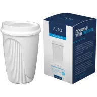   Cana de voiaj, Everestus, 2610E18455, 350 ml, 13.2x8.6 cm, Plastic, Polipropilena, Alb
