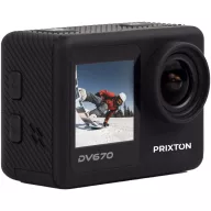   Action camera, 2509E14900, Prixton, 10x11.4x9.4 cm, Plastic, Negru