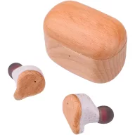   Casti audio, In ear, Wireless, 2509E14912, Prixton, 5.2x4.8x3.2 cm, Lemn, Paie, Natur