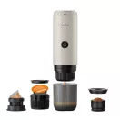 Aparat de cafea portabil, Prixton, 2610E19383, 80 ml, 7.5x25x7.8 cm, ABS, Polipropilena, Crem