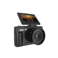   Camera digitala 4K, Prixton, 2610E17899, 11.4x5x6.9 cm, ABS, Sticla, Metal, Negru