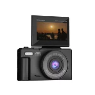   Camera digitala 4K, Prixton, 2610E17899, 11.4x5x6.9 cm, ABS, Sticla, Metal, Negru