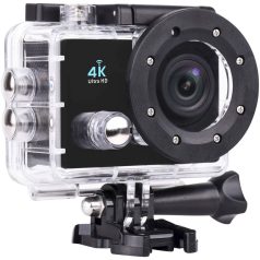 Action camera 2401E14525, Prixton, 7.5x4.2x6 cm, ABS, Negru