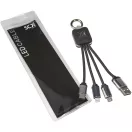 Cablu light-up, SCX, 18SEP2527, 14x2.5 cm, Cauciuc, Aluminiu, Plastic, Negru